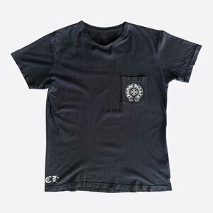Chrome Hearts Black & White Horseshoe Multi Logo T-Shirt